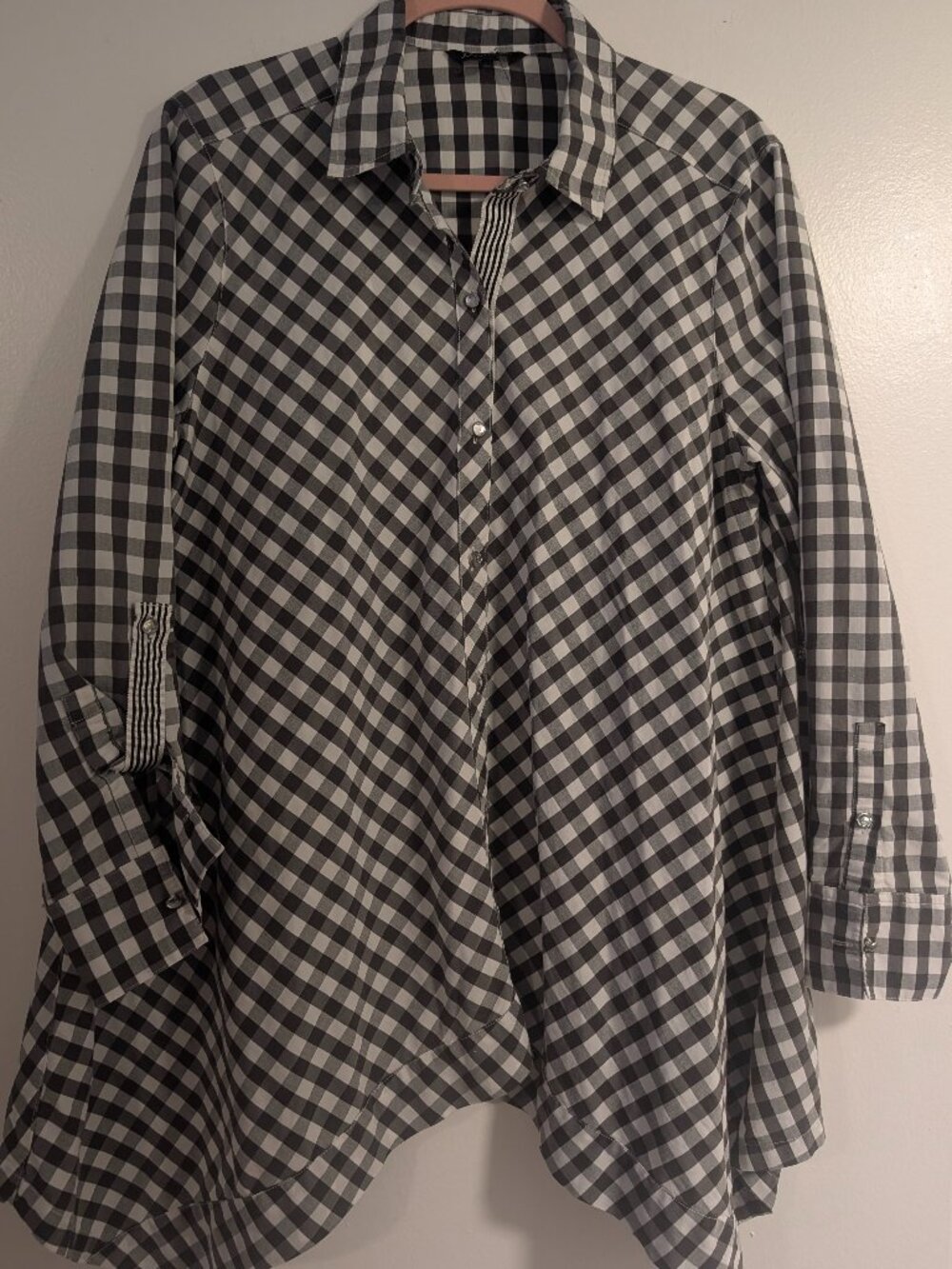 John Mark gingham swing shirt